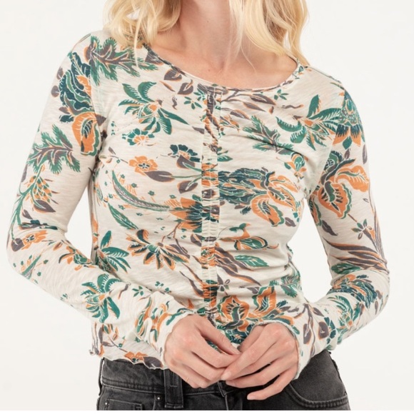 We The Free Tops - NWT Free People Dreamed Of You Womens Tee Teal